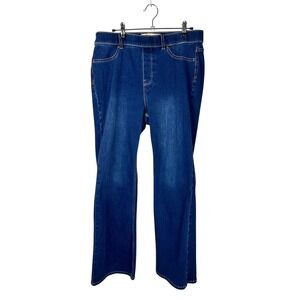 Soft Surroundings Pull-On Stretch‎ Denim Jeans Blue Medium Modal Straight Leg
